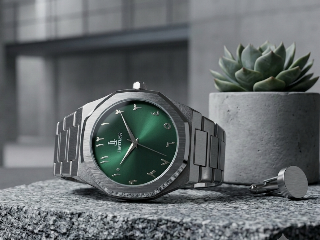 Emerald Green Arabic Watch